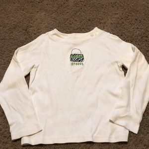 Vintage Gymboree Mod Zebra “Groovy” off white top Sz 7